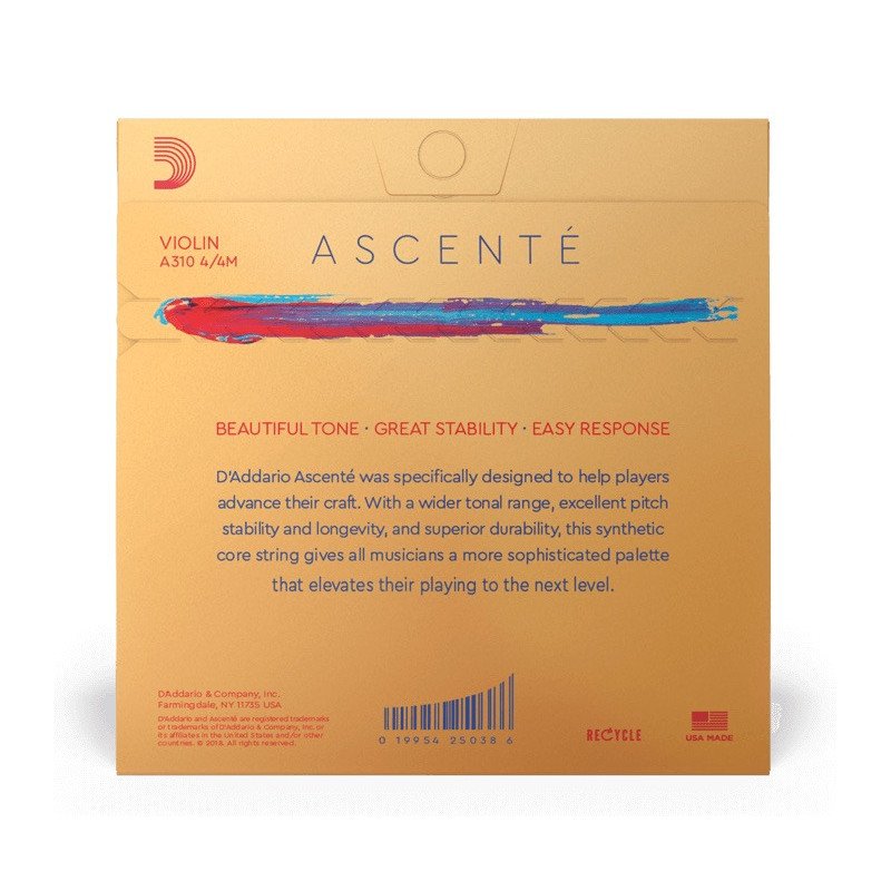 D'ADDARIO ASCENTE A310 Encordado para Violin 4/4