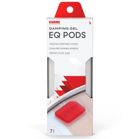 Evans EQ-Pods - Sordina de gel para batería | Control de armónicos y sustain