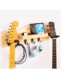 GUITTO GGS-10 Soporte de pared para 2 guitarras 2