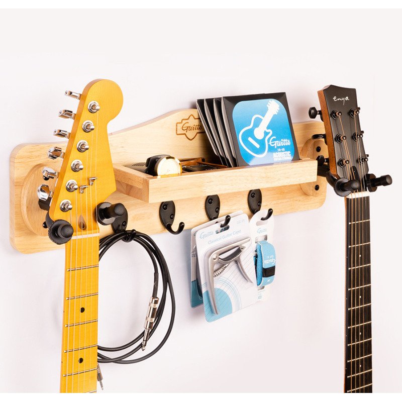 GUITTO GGS-10 Soporte de pared para 2 guitarras