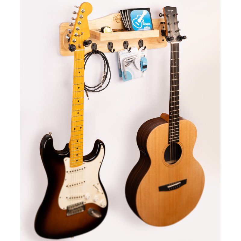 GUITTO GGS-10 Soporte de pared para 2 guitarras