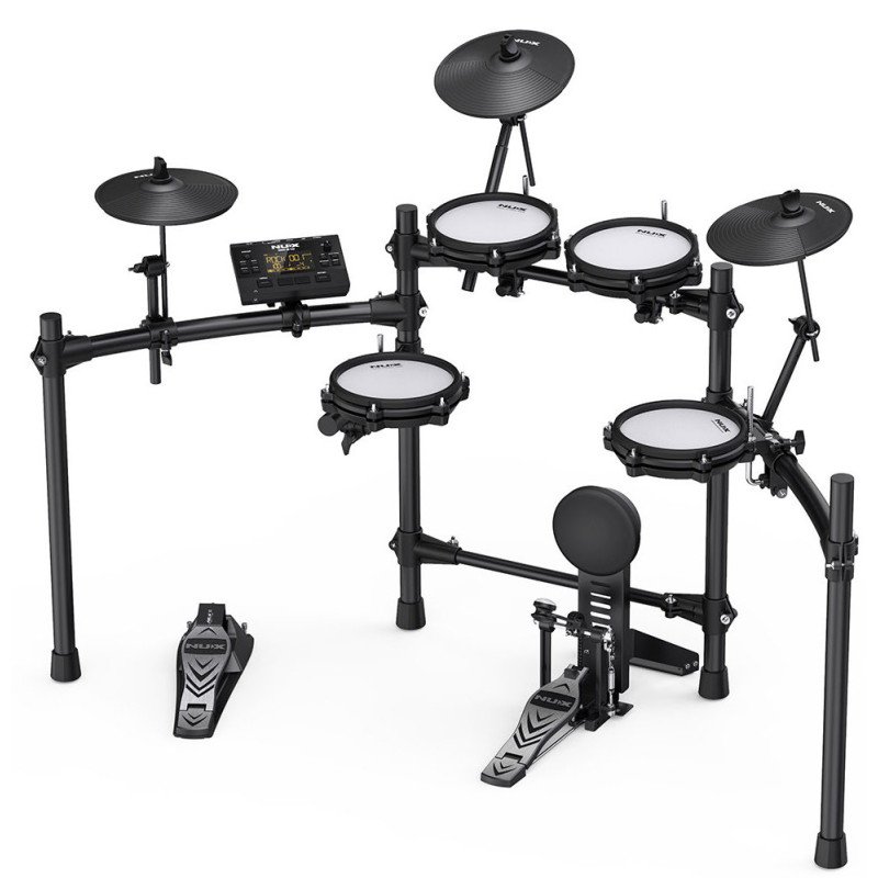 Kit batería electrónica NUX DM-210 PERFORMER con silla y audífonos – Completo y portátil
