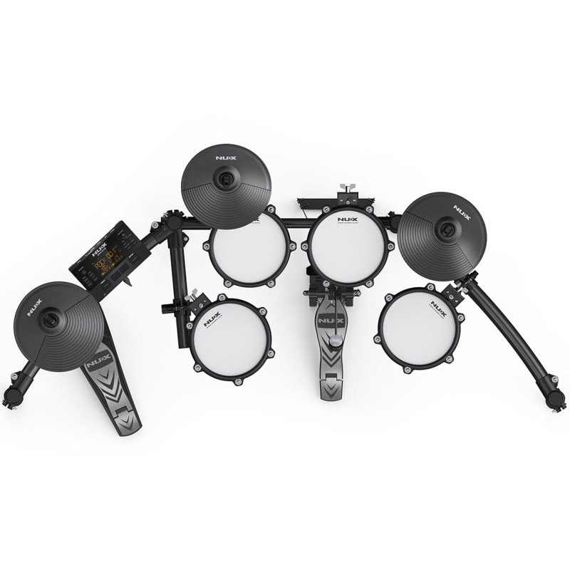 Kit batería electrónica NUX DM-210 PERFORMER con silla y audífonos – Completo y portátil