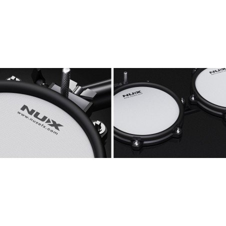 Kit batería electrónica NUX DM-210 PERFORMER con silla y audífonos – Completo y portátil