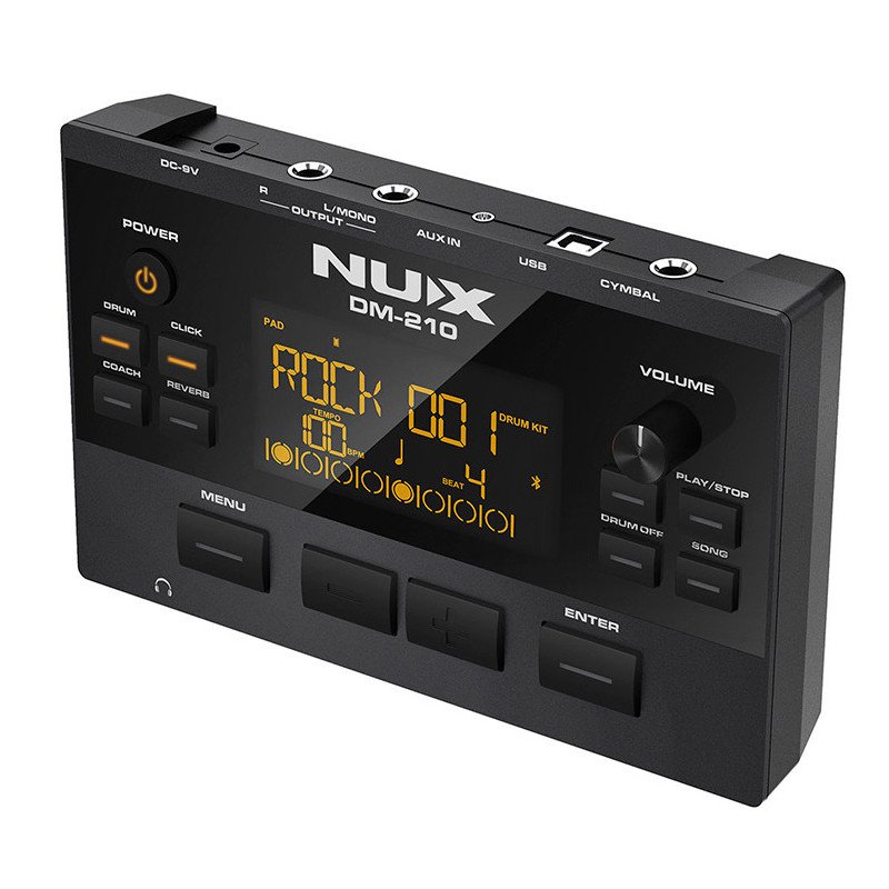 Kit batería electrónica NUX DM-210 PERFORMER con silla y audífonos – Completo y portátil