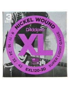 D'ADDARIO EXL120-3D Pack de 3 Encordados para guitarra eléctrica 2