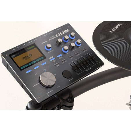 Batería electrónica Nux Dm-8 con pads de malla y soporte hats
