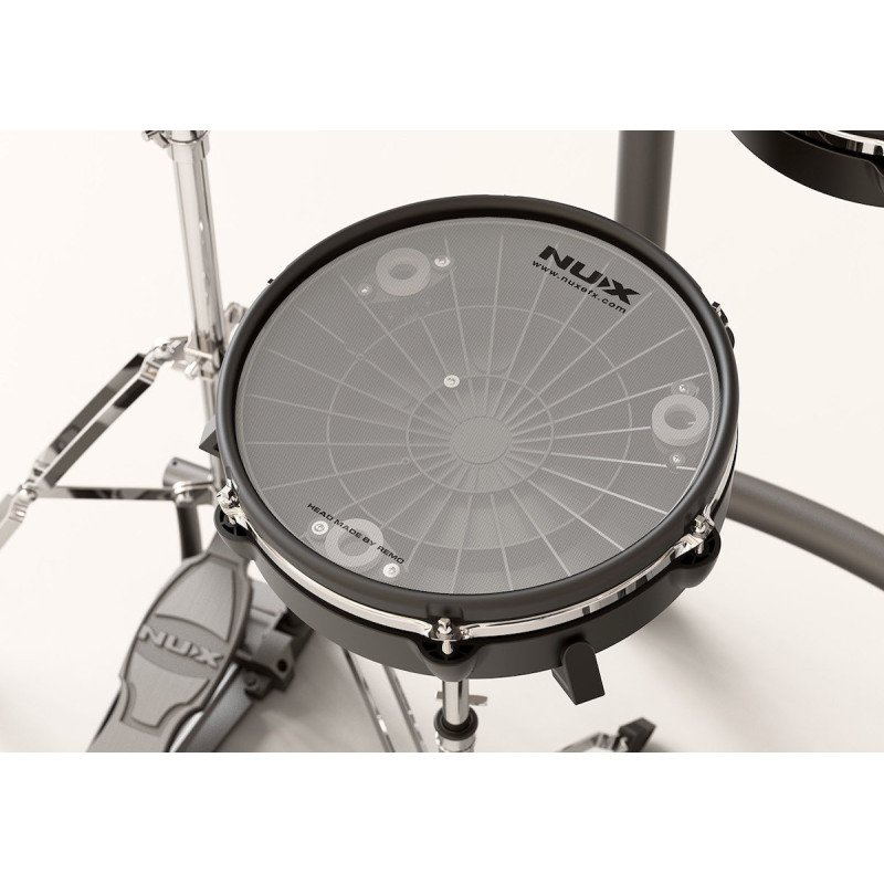 Batería electrónica Nux Dm-8 con pads de malla y soporte hats