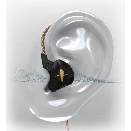 Auriculares KZ EDX BK: sonido claro y potente para gaming y música