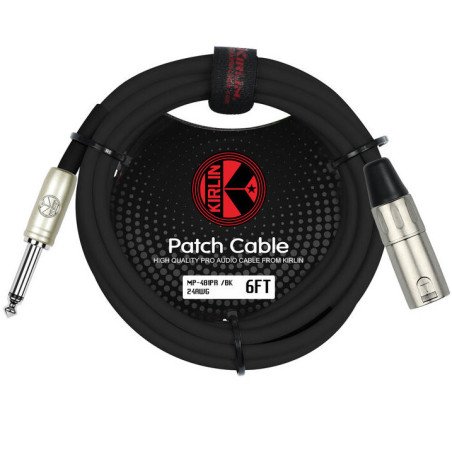 KIRLIN MP-481PR BK Cable para micrófono plug 1/4" a XLR macho