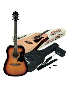 IBANEZ V50NJP-VS Kit de guitarra folk con estuche afinador correa y picks