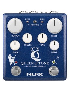 NUX NDO-6 QUEEN OF TONE Pedal Overdrive Dual para guitarra eléctrica 2
