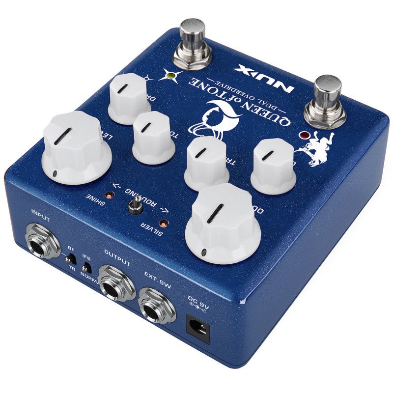 NUX NDO-6 QUEEN OF TONE Pedal Overdrive Dual para guitarra eléctrica