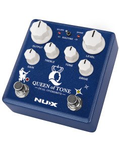 NUX NDO-6 QUEEN OF TONE Pedal Overdrive Dual para guitarra eléctrica