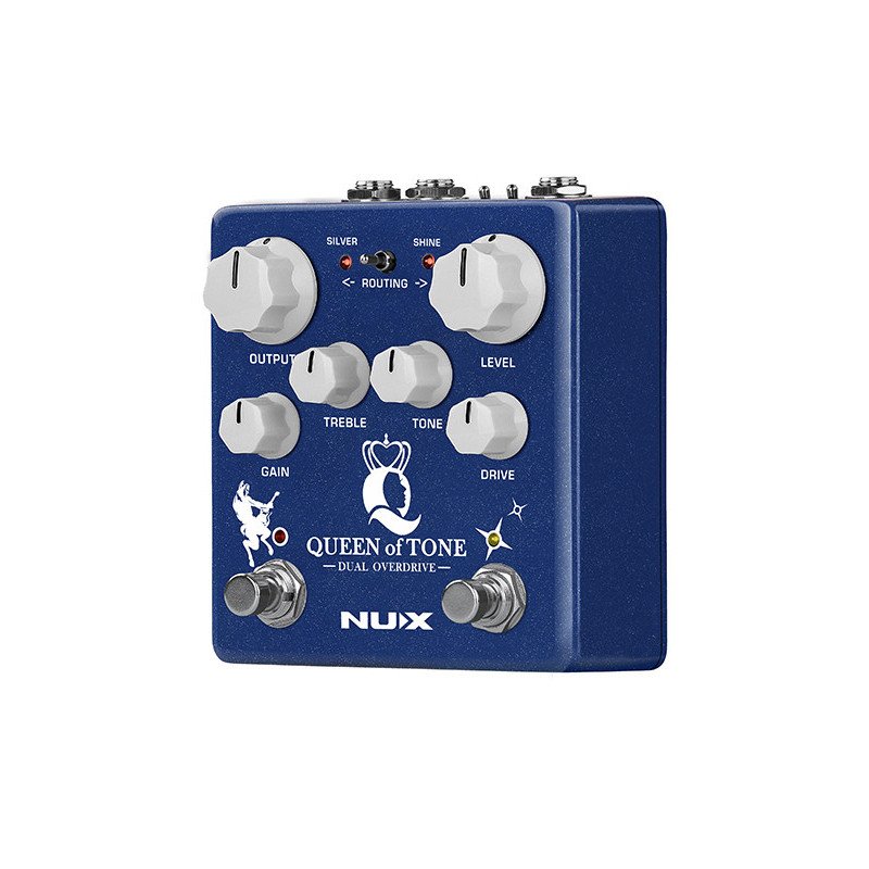 Pedal de overdrive dual NUX NDO-6 QUEEN OF TONE: 2 circuitos clásicos en un pedal