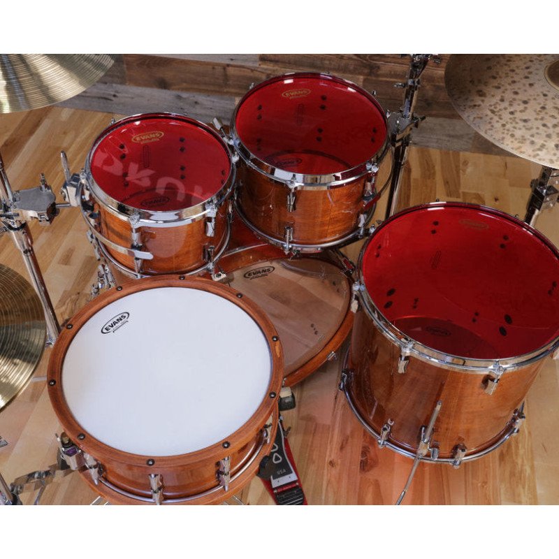 EVANS TT08HR HYDRAULIC Parche de 8" para toms color rojo