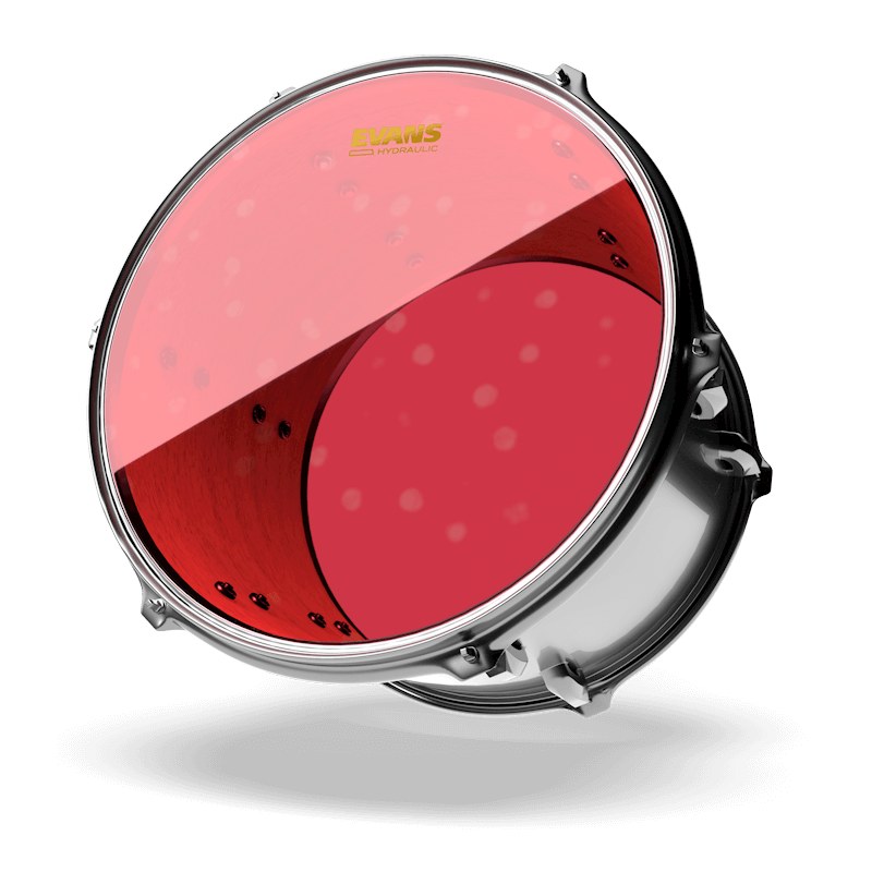 EVANS TT08HR HYDRAULIC Parche de 8" para toms color rojo