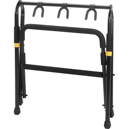 HERCULES GS523B Soporte tipo rack para 3 guitarras