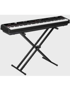 KIT Piano Digital NUX NPK-20 BK + Atril GUITO GKS-01 en doble X 2