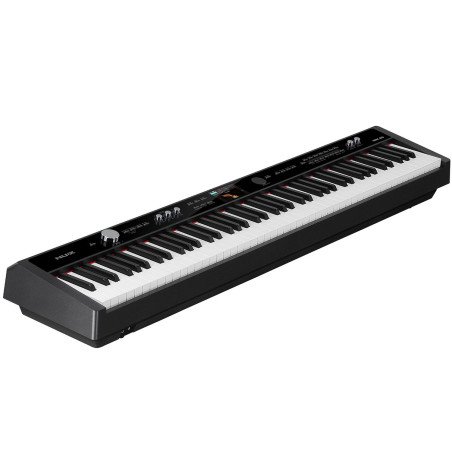KIT Piano Digital NUX NPK-20 BK + Atril GUITO GKS-01 en doble X