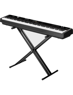 KIT Piano Digital NUX NPK-20 BK + Atril GUITO GKS-01 en doble X