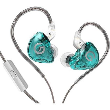 GK G1 CYAN Audífonos In Ears con micrófono