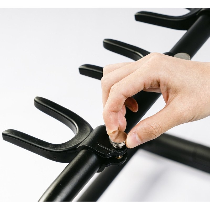 GUITTO GGS-11: Soporte multi-instrumento plegable y portátil para 7 guitarras