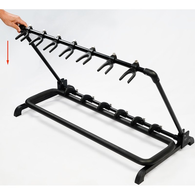 GUITTO GGS-11: Soporte multi-instrumento plegable y portátil para 7 guitarras