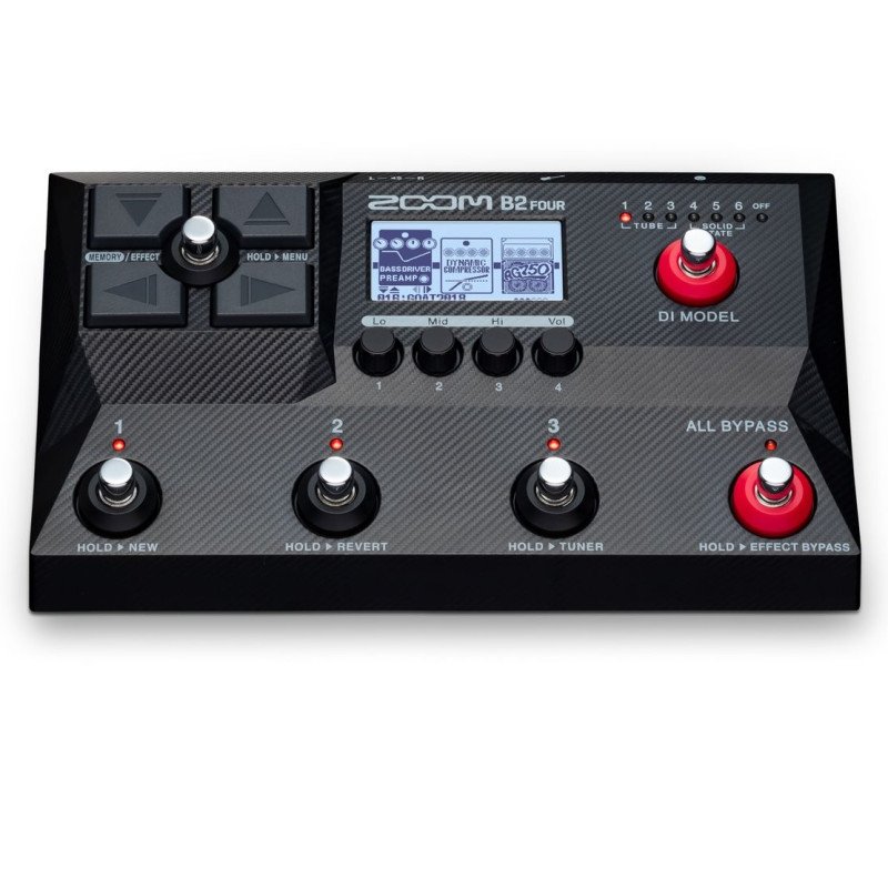 ZOOM B2 FOUR Pedalera multiefectos para bajo electrico
