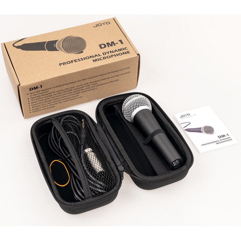 JOYO DM-1 Micrófono Vocal Dinámico Profesional - Sonido Claro y Durabilidad