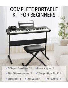 DONNER EC3094 SD-10 Kit de teclado con accesorios 2