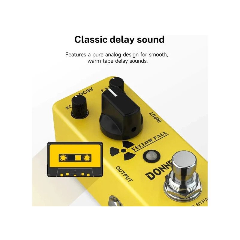 DONNER EC748 YELLOW FALL Pedal de delay para guitarra electrica