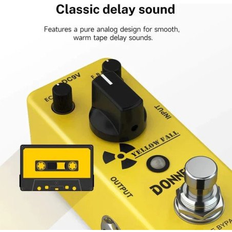 DONNER EC748 YELLOW FALL Pedal de delay para guitarra electrica