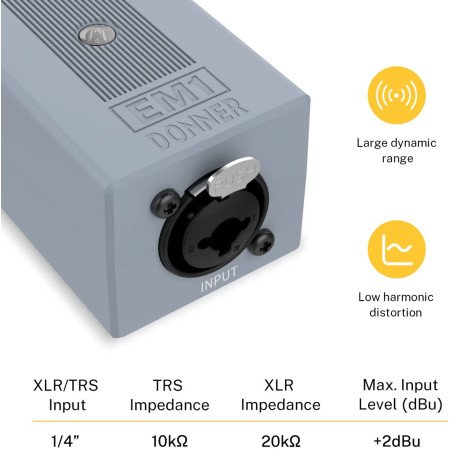 DONNER EM1 EC1301 Amplificador de audífonos