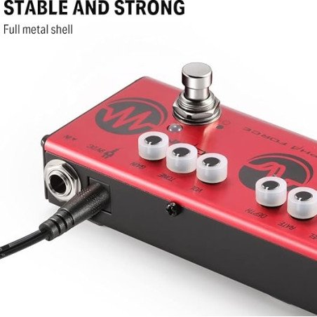 Donner Alpha Force EC963 – Pedal Multiefectos para Guitarra con Distorsión, Chorus y Delay