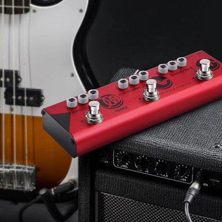 Donner Alpha Force EC963 – Pedal Multiefectos para Guitarra con Distorsión, Chorus y Delay