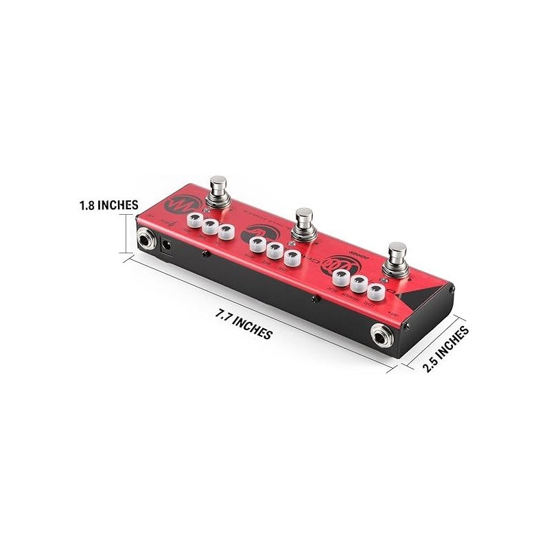 Donner Alpha Force EC963 – Pedal Multiefectos para Guitarra con Distorsión, Chorus y Delay