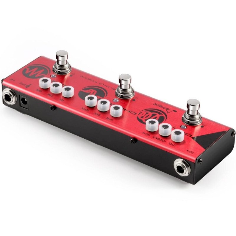 Donner Alpha Force EC963 – Pedal Multiefectos para Guitarra con Distorsión, Chorus y Delay