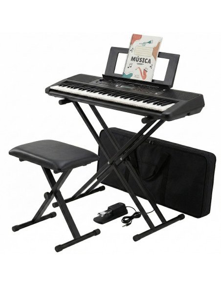 KIT DE TECLADO YAMAHA PSR-E383 PERFORMANCE PLUS CON ACCESORIOS